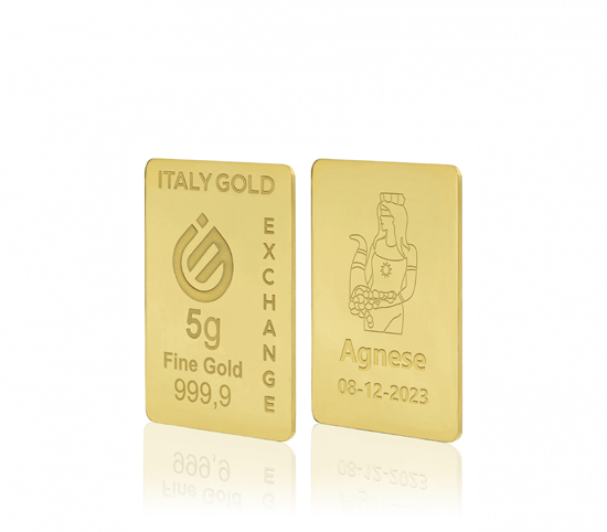 Lingot Or 24 ct de 5 g. Déesse de la chance  Italy Gold Exchange